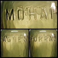 "Mohai Ágnes Forrás" zöld ásványvizes üveg (1251)
