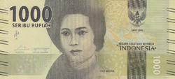 Indonézia 1000 rúpia, 2016, UNC bankjegy