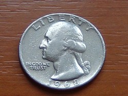 USA 25 CENT 1968 Quarter (Washington) #