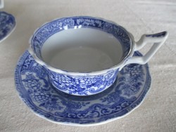 Antik angol fajansz Cauldon teáscsésze alátéttel