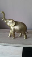 Réz, dúsan díszített elefánt eladó! Gyönyörű,  réz elefánt, réz szobor eladó!