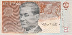 Észtország 5 korona, 1994, UNC bankjegy