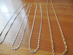 4pcs silver and gold necklace with one price