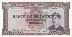 Mozambik 500 escudos, 1967, UNC bankjegy