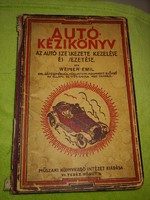 Autó kézikönyv 1929 évből