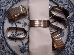 Ezüstözött szalvétagyűrűk (silver plated), 6 darabos szett