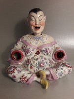 Antique - 19th Century - Porcelain nodding tongue stretching sitting oriental pagoda figurine - nodding figure