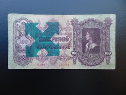 100 pengő 1930 E 088 Nyilaskereszt Felülbélyegzés    