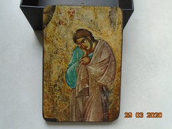 13.sz Bolgár ikon Ohrid,János Apostol múzeumi másolat,nyomat fa lapra