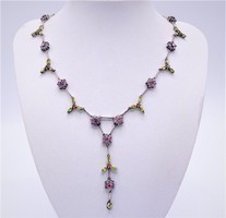 My tourmaline and padparadscha necklace is a romantic necklace