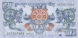 Bhután 1 ngultrum, 2013, UNC bankjegy