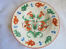 Hollóházi porcelán fali tányér