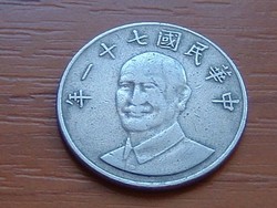 TAJVAN 10 DOLLÁR 1982 (71) Japán kajszi Chiang Kai-shek #