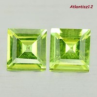  VALÓDI, 100% TERMÉSZETES PERIDOT (OLIVIN) DRÁGAKŐ PÁR 1,91ct (VVS-VSI) TISZTASÁGÚ