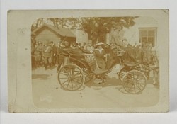 1B330 IV. Károly király és Zita királyné antik fotográfia Gyöngyösi tűzvész 1917