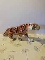 Royal Dux hatalmas tigris , fantasztikus festéssel és mérettel