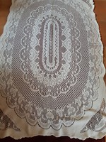 Big, old, thick cotton lace, not synthetic, tablecloth-machine
