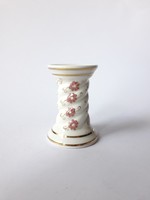Zsolnay porcelán gyertyatartó virágos mintával - a gyár 150 éves évfordulójára készült