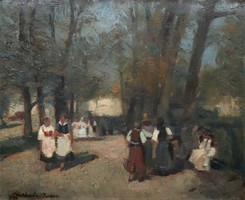 Moldován István korai festménye, Kolozsvári sétatér