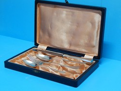Ezüst keresztelő gyermek evőeszköz készlet, 800-as finomság, Diana-fémjel
