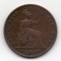 Nagy-Britannia 1 farthing, 1831, ritka