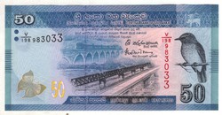 50 rúpia 2016 Sri Lanka UNC