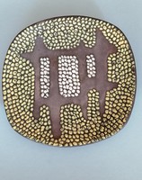 Retró dekoratív kerámia falra akasztható tányér