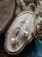 Ezüst valódi gyöngyös fülbevaló ag925