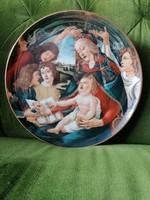 Hollóházi falitányér Botticelli