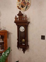Antique beautiful wall clock! 110 cm. 1880 Vintage!