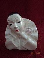 Pierrot bohóc harlekin figura. Magassága 10 cm.