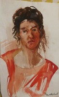 Bernáth Aurél : Pirosruhás lány.