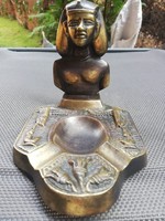 bronz figurális hamutartó