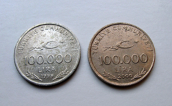 Törökország –2 db-os 100 000 ₤ -Török Líra Lot  - 1999 & 2000