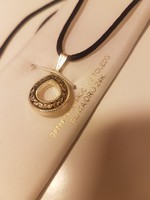 Toledói Fekete 24 K fehér  arany,kézzel készült medál