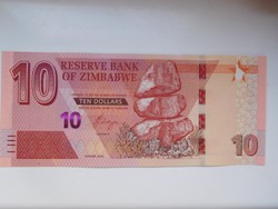 Zimbabwe 10 dollár 2020 UNC  További leárazott bankjegyeim a galérián!
