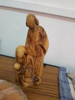 Jézus , Mária , József- fa figura , szobor