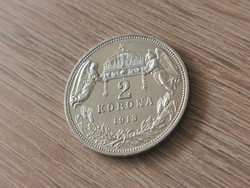 1913 ezüst 2 korona,gyönyörű karcmentes állapotban
