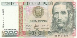 Peru 1000 soles, 1988, UNC bankjegy
