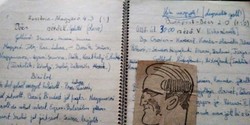  Fradi meccsek kézírásos napló 1947/48 évad  (Ferencváros, FTC drukker kamasz fiú  szemével)