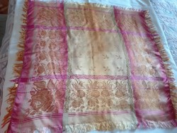 Silk tablecloth, shawl, with woven pattern, 60 x 60 cm