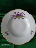 Zsolnay porcelán ibolyás tányér 1.