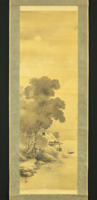 Kosetsu: Ködös Holdfényben -  Japán akvarell festmény (falitekercs)