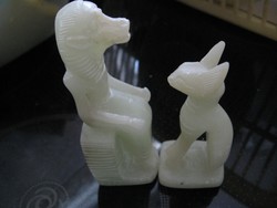 Egyiptomi kutya-macska páros szfinx jade