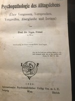 Sigm. FREUD: Zur Psychopatologie des Alltagslebens / 1920 / WIEN