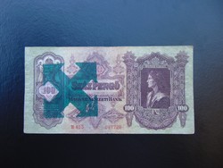 100 pengő 1930 E 813 Nyilaskereszt Felülbélyegzés     