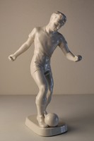 Drasche porcelán focizó fiú szobor