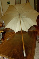Antik napernyő, kagylóberakásos nyéllel