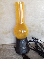Vastag fátyolüveg retró lámpa 38 cm