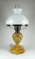 1B491 Régi elektromos majolika petróleum lámpa 52 cm